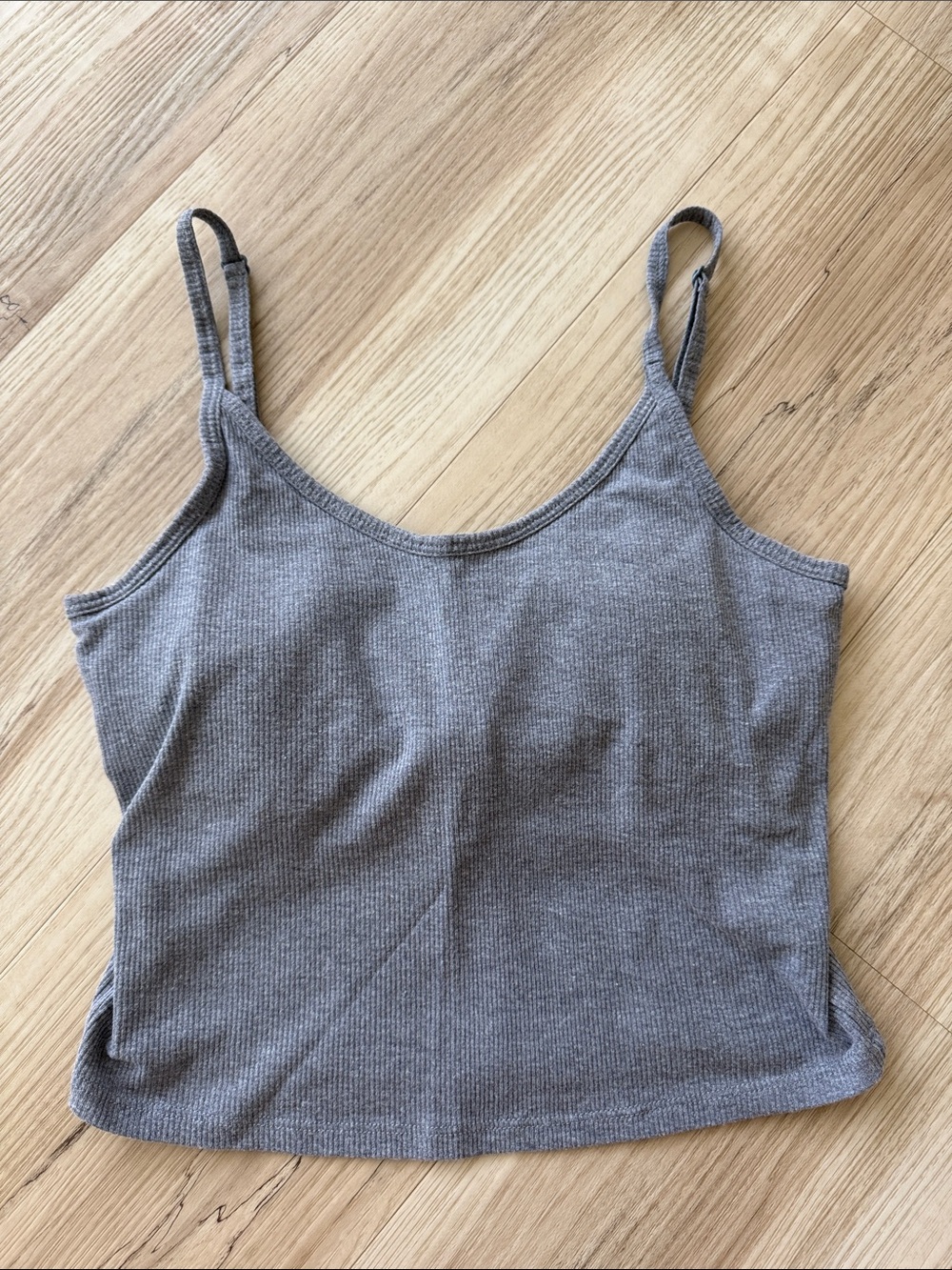 Victoria’s Secret Pink Everyday Ribbed Grey Camisole Tank Top